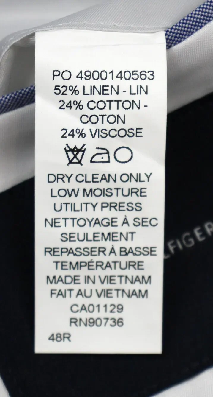 Tommy Hilfiger Conrad Sport Coat Mens 48 R Light Blue Linen Modern Fit Blazer